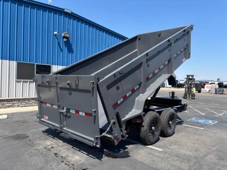 New 2026 GR 7'x14'x 42 Inch Walls 8 Inch I-Beam Low-Profile Design Dump Trailer 14k