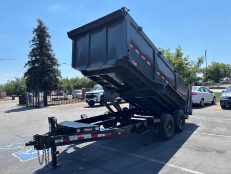 New 2026 GR 7'x14'x 42 Inch Walls 8 Inch I-Beam Low-Profile Design Dump Trailer 14k
