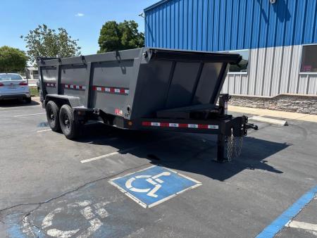 New 2026 GR 7'x14'x 42 Inch Walls 8 Inch I-Beam Low-Profile Design Dump Trailer 14k