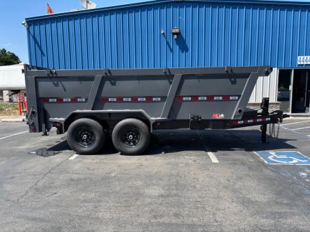 New 2026 GR 7'x14'x 42 Inch Walls 8 Inch I-Beam Low-Profile Design Dump Trailer 14k