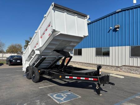 New 2026 GR 7'x14'x 42 Inch Walls 8 Inch I-Beam Low-Profile Design Dump Trailer 14k