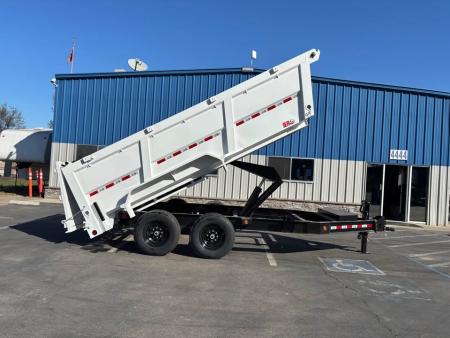 New 2026 GR 7'x14'x 42 Inch Walls 8 Inch I-Beam Low-Profile Design Dump Trailer 14k