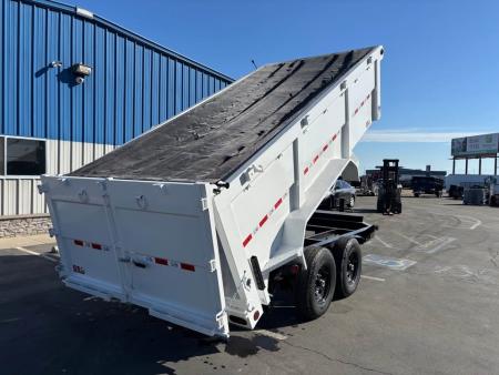New 2026 GR 7'x14'x 42 Inch Walls 8 Inch I-Beam Low-Profile Design Dump Trailer 14k