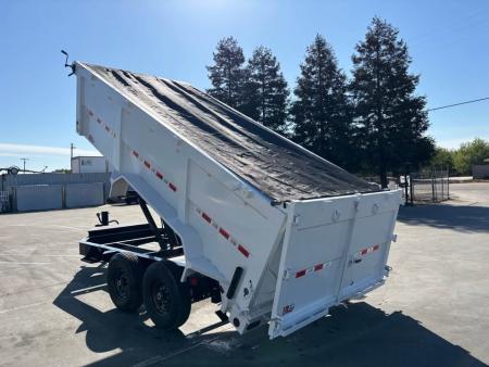 New 2026 GR 7'x14'x 42 Inch Walls 8 Inch I-Beam Low-Profile Design Dump Trailer 14k