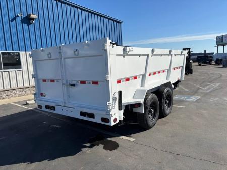 New 2026 GR 7'x14'x 42 Inch Walls 8 Inch I-Beam Low-Profile Design Dump Trailer 14k