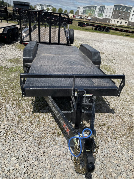 Used 2025 RAWMAXX ECX14BP10K Equipment Trailer 60X14 TA STEEL DECK (GVW:10000) BLACK