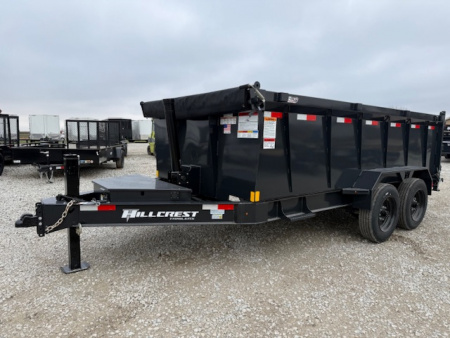 New 2026 Hillcrest Deep Charcoal 7'X14' 17.6K Standard Dump Trailer