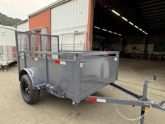 New 2026 VERSATILE BX58SA 5X8 BOX Utility Trailer GRAY