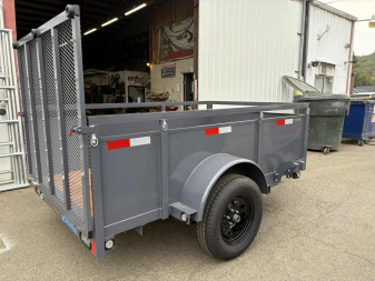 New 2026 VERSATILE BX58SA 5X8 BOX Utility Trailer GRAY