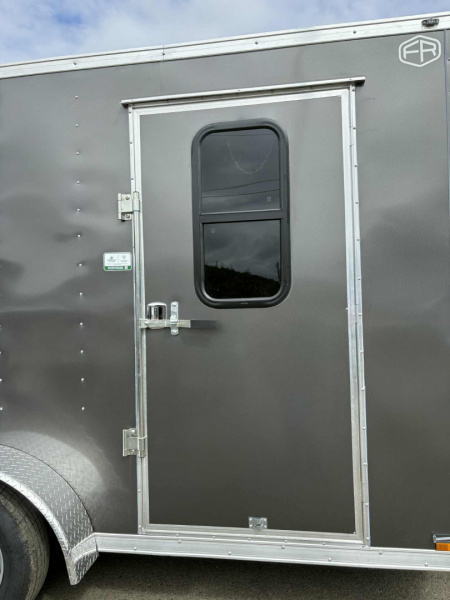 New ENCLOSED CARGO BOX 2026 CONTINENTAL VHW714TA2 7x14 TRAILER CHARCOAL RAMP