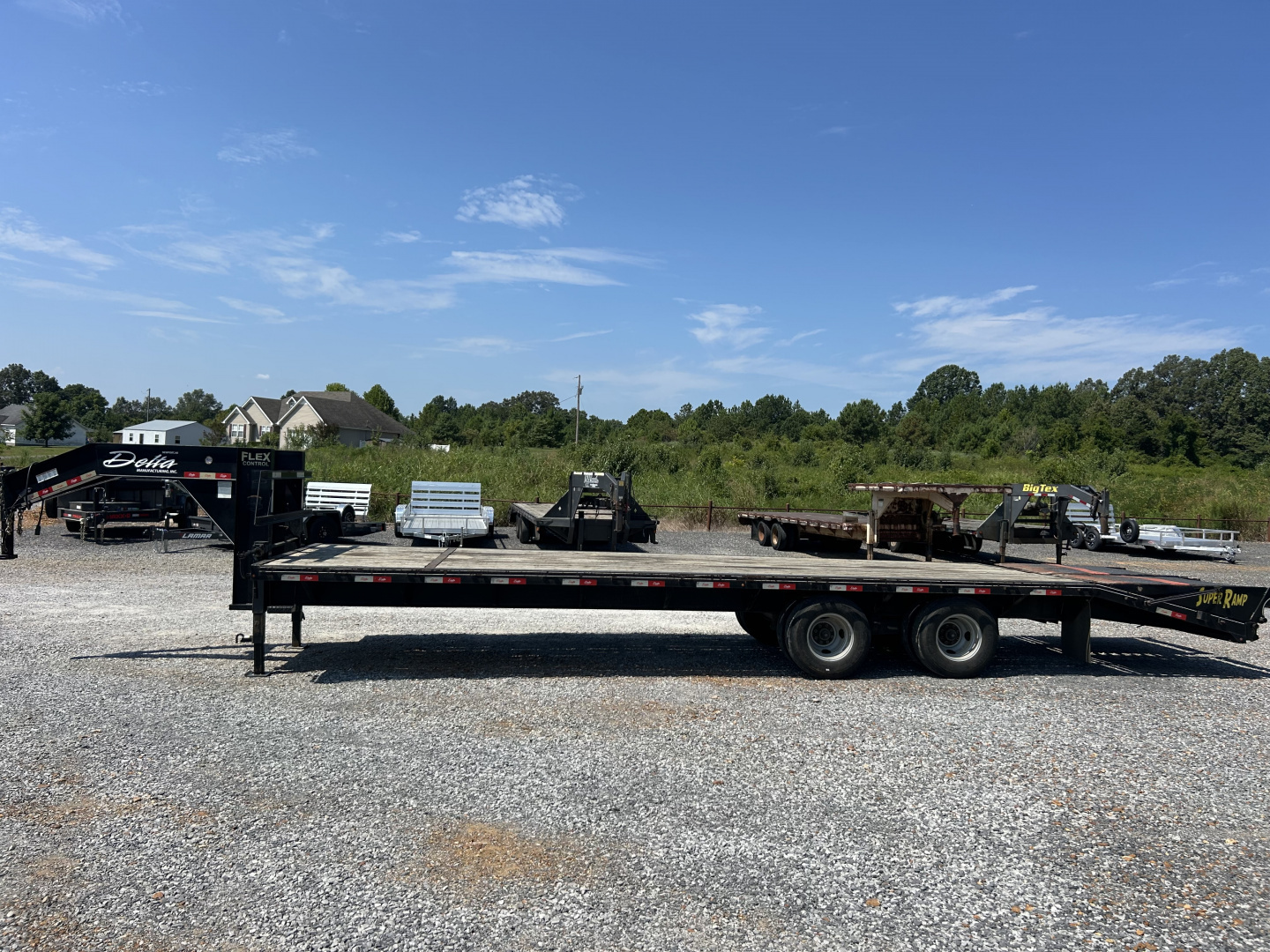 Used 2022 Delta 102"X30' 23.4K Gooseneck Flatbed Trailer