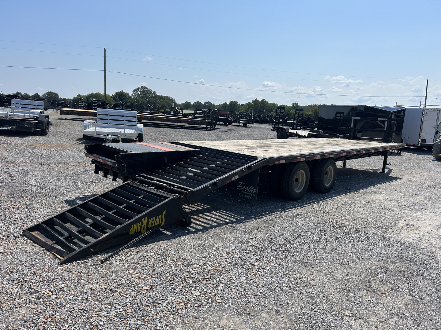 Used 2022 Delta 102"X30' 23.4K Gooseneck Flatbed Trailer