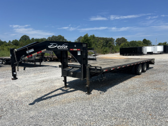 Used 2022 Delta 102"X30' 23.4K Gooseneck Flatbed Trailer