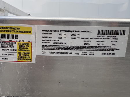 New 2026 H&H Trailers H7814LSA-030 Utility Trailer