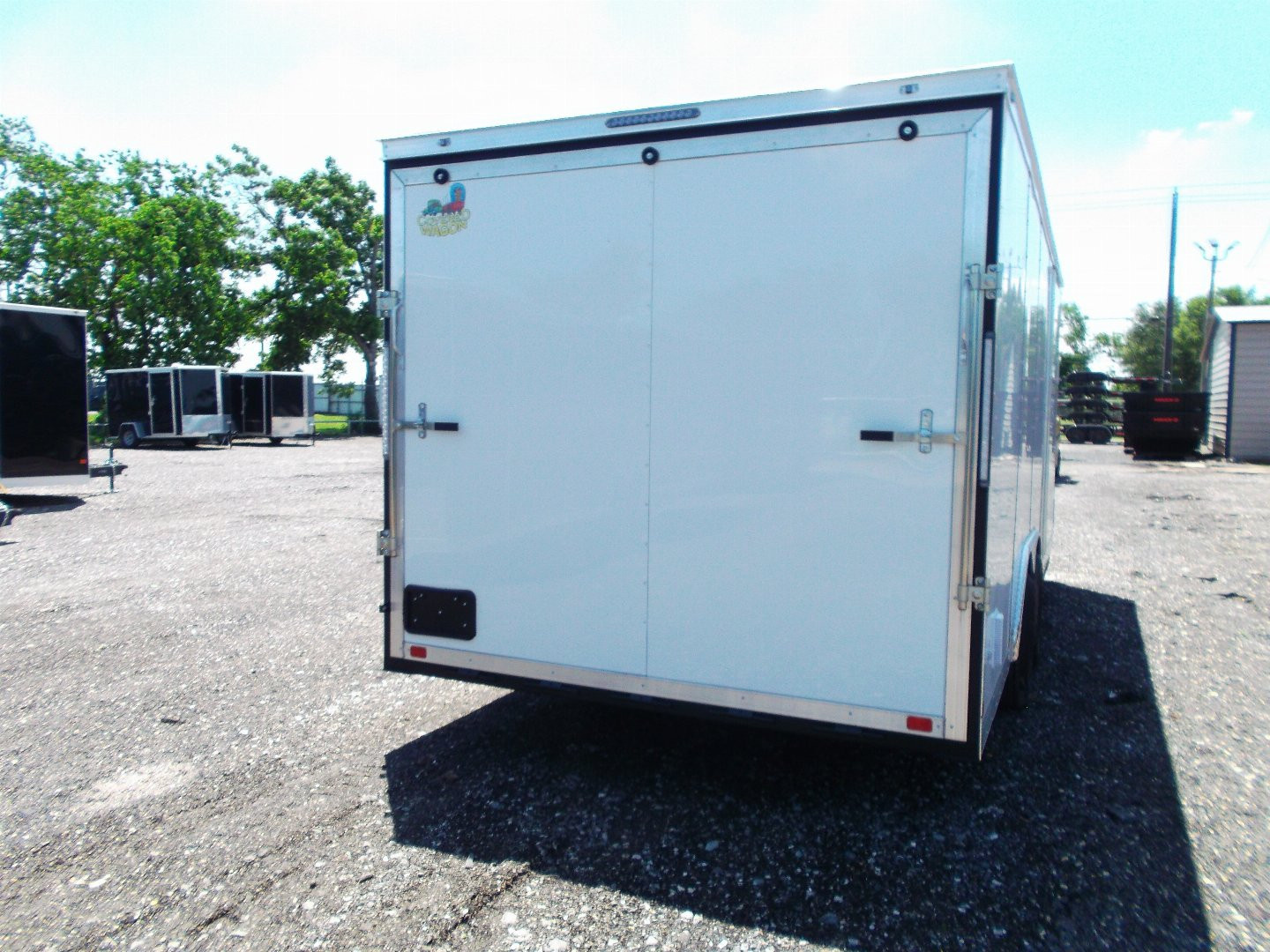 New 2026 Covered Wagon Trailers 8.5x20 Cargo / Enclosed Trailer / 7'6" Interior Height / Extra Wide Ramp / 5200# Axles / .030 White Semi-Screwless Exterior / 48" RV Side Door / 60" Triple Tube Tongue