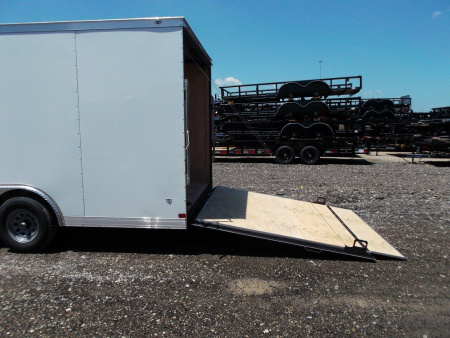 New 2026 Covered Wagon Trailers 8.5x20 Cargo / Enclosed Trailer / 7'6" Interior Height / Extra Wide Ramp / 5200# Axles / .030 White Semi-Screwless Exterior / 48" RV Side Door / 60" Triple Tube Tongue