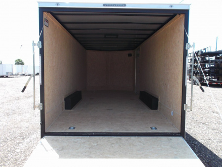 New 2026 Covered Wagon Trailers 8.5x20 Cargo / Enclosed Trailer / 7'6" Interior Height / Extra Wide Ramp / 5200# Axles / .030 White Semi-Screwless Exterior / 48" RV Side Door / 60" Triple Tube Tongue
