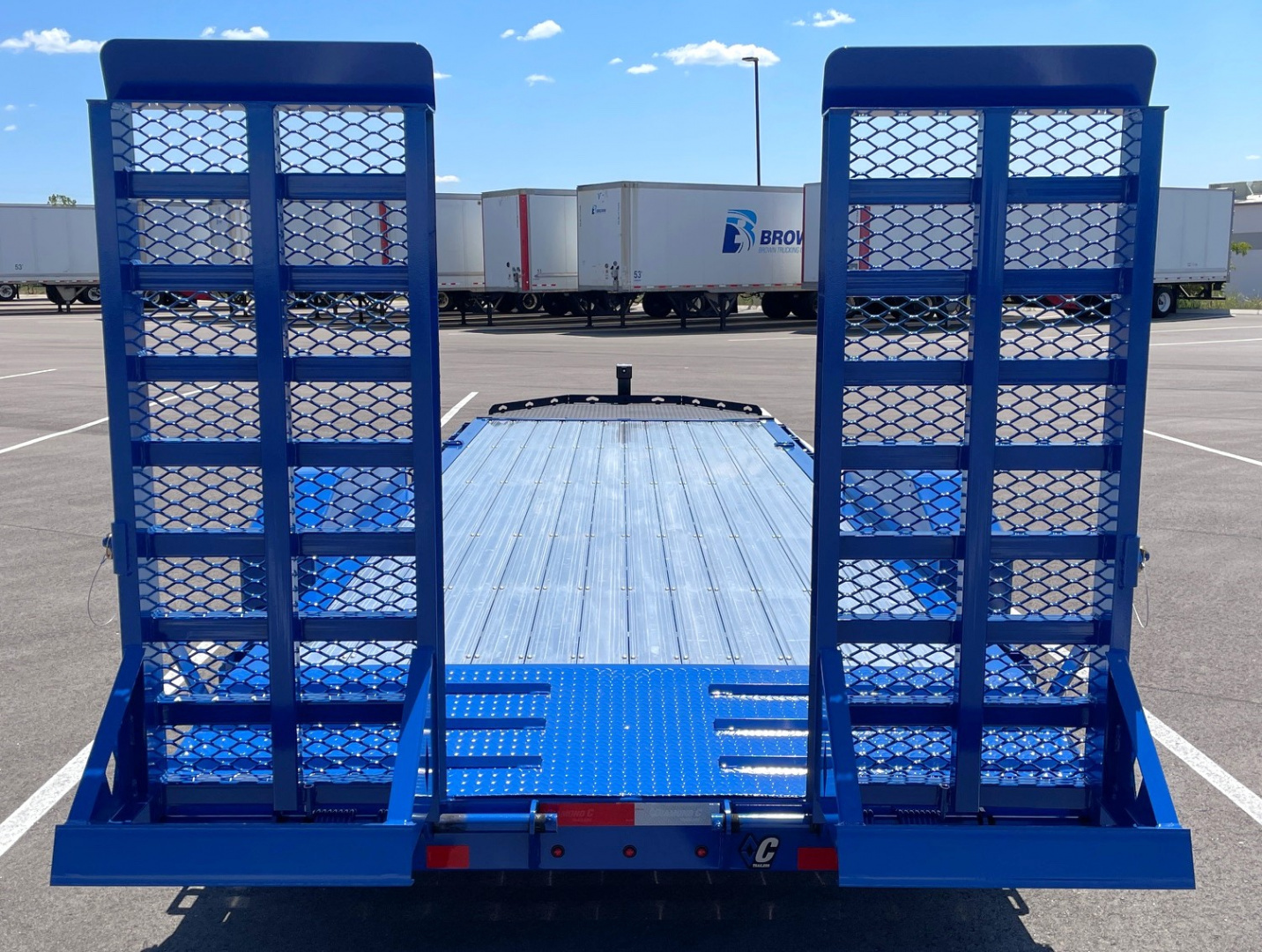 New Diamond C 20' LPX 208 Equipment Trailer: Aluminum Deck and Wheels, 18K GVWR, Spare, Dynamic Blue