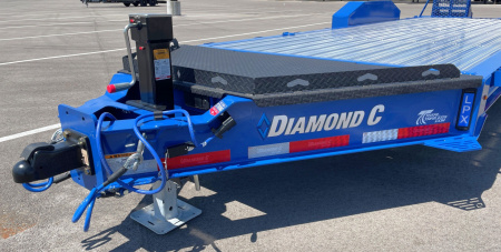 New Diamond C 20' LPX 208 Equipment Trailer: Aluminum Deck and Wheels, 18K GVWR, Spare, Dynamic Blue