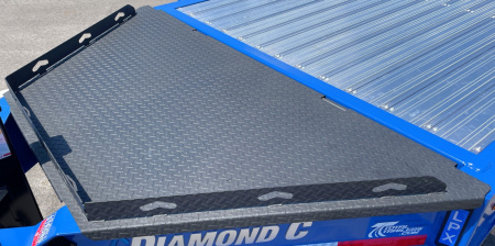 New Diamond C 20' LPX 208 Equipment Trailer: Aluminum Deck and Wheels, 18K GVWR, Spare, Dynamic Blue