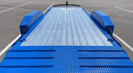 New Diamond C 20' LPX 208 Equipment Trailer: Aluminum Deck and Wheels, 18K GVWR, Spare, Dynamic Blue