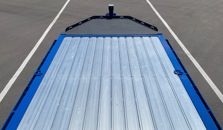 New Diamond C 20' LPX 208 Equipment Trailer: Aluminum Deck and Wheels, 18K GVWR, Spare, Dynamic Blue