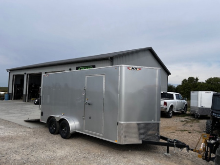 New 2026 H&H Trailers 7X16 7' INTERIOR RAMP DOOR Cargo / Enclosed Trailer