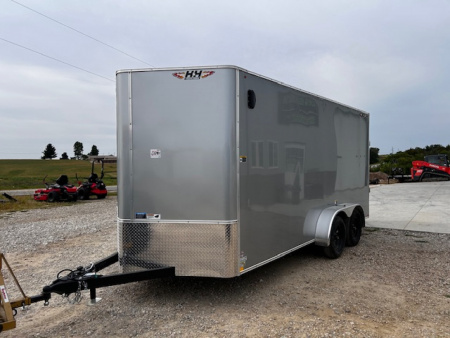 New 2026 H&H Trailers 7X16 7' INTERIOR RAMP DOOR Cargo / Enclosed Trailer