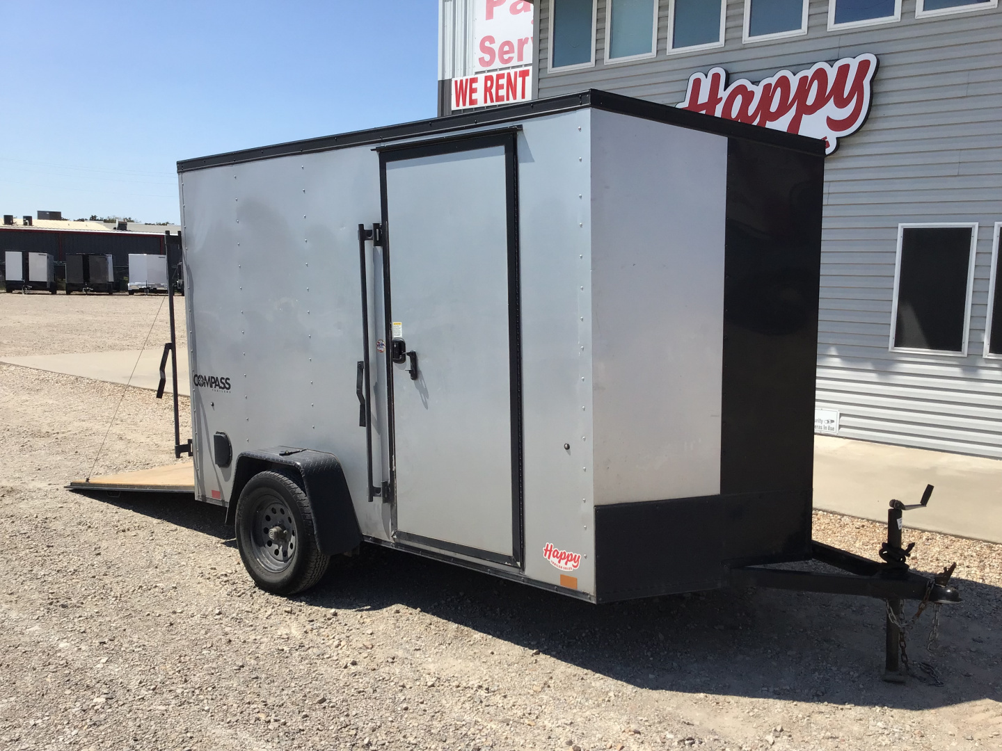 Used 2023 Compass 6'x10' Enclosed Trailer- Indigo