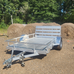 New 2025 Extreme Trailers 6'4 x10' Aluminum W/Gate Utility Trailer