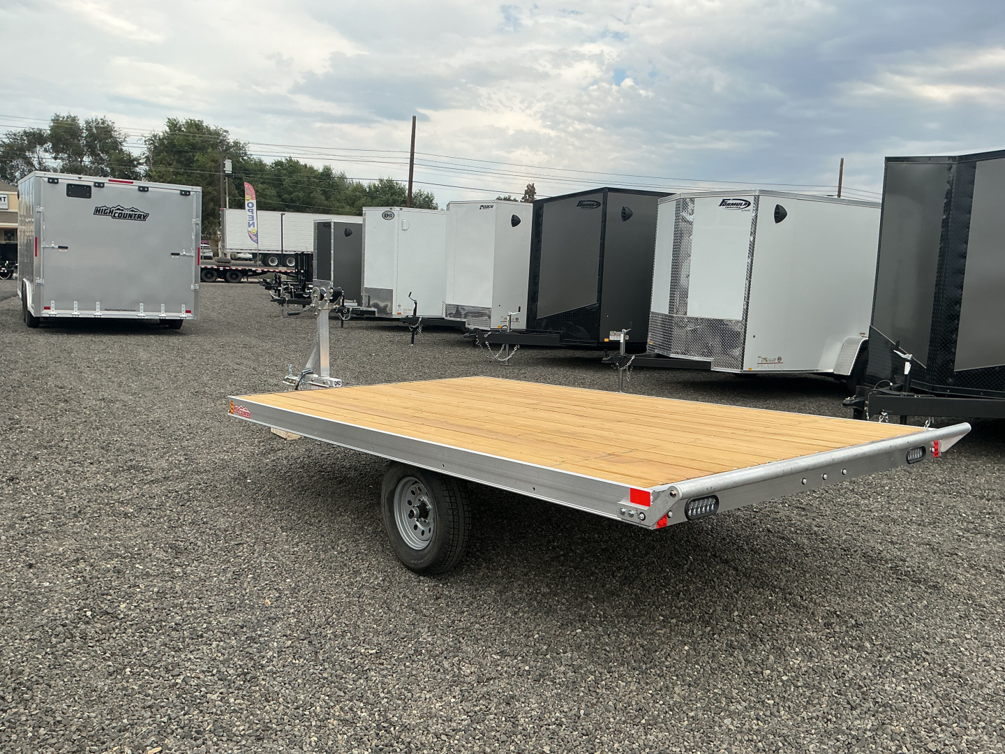 New 2026 ALCOM 2.2K Raft Trailer Aluminum w/ Manual Winch