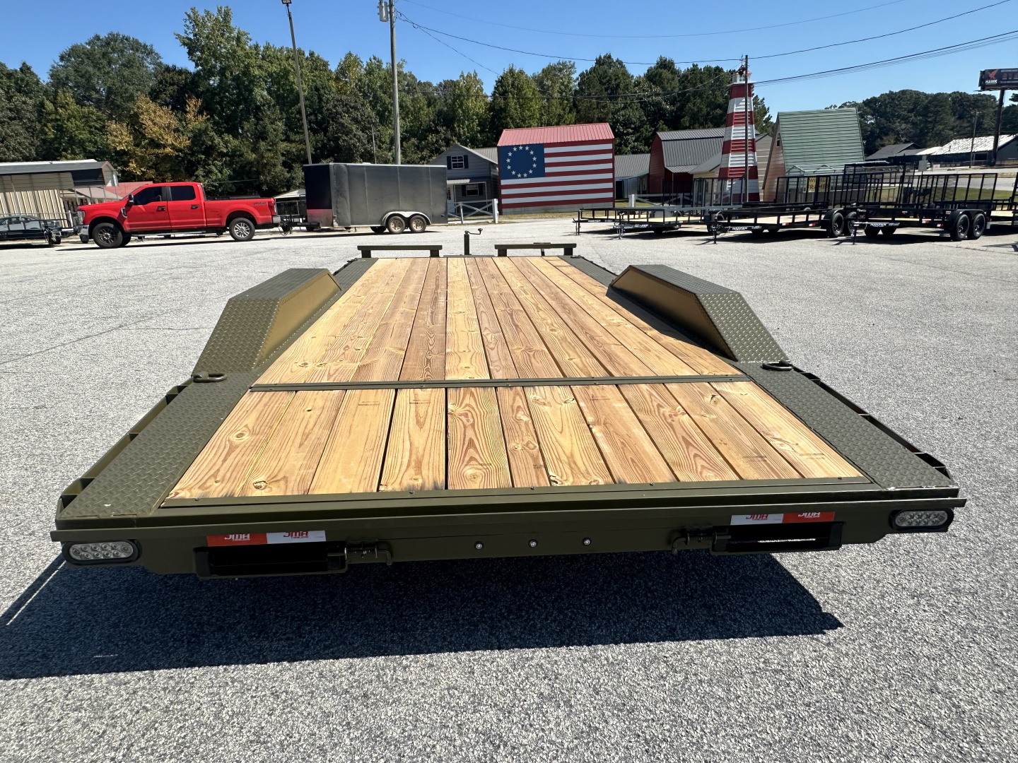 New 2025 10K 102X20 WOOD FLOOR CAR HAULER WITH WINCH PLATE AND BATTERY BOX