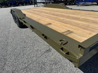 New 2025 10K 102X20 WOOD FLOOR CAR HAULER WITH WINCH PLATE AND BATTERY BOX