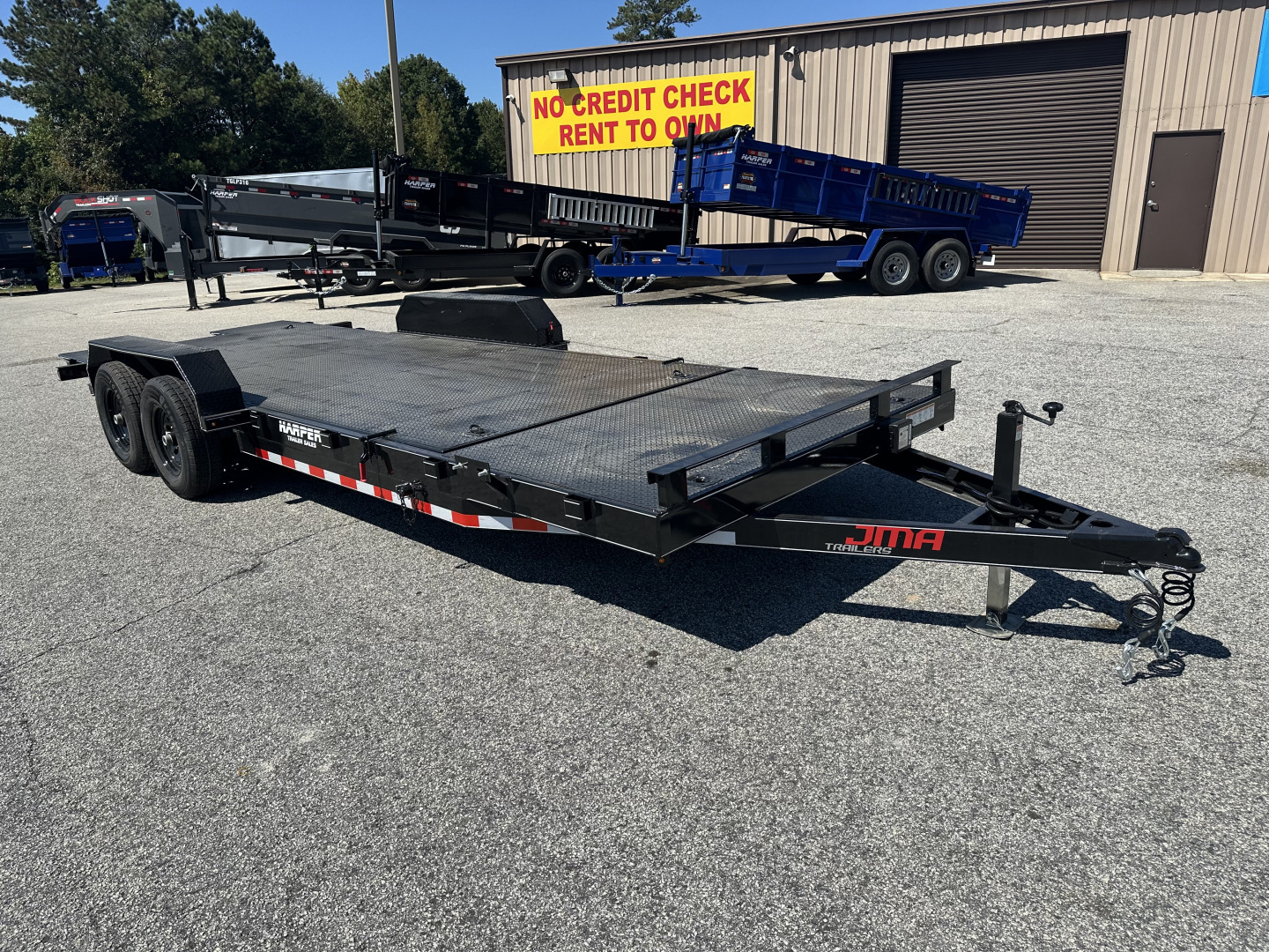 New 2025 22FT 10K MANUAL TILT STEEL FLOOR CAR HAULER WITH REMOVABLE/FOLD OVER FENDER