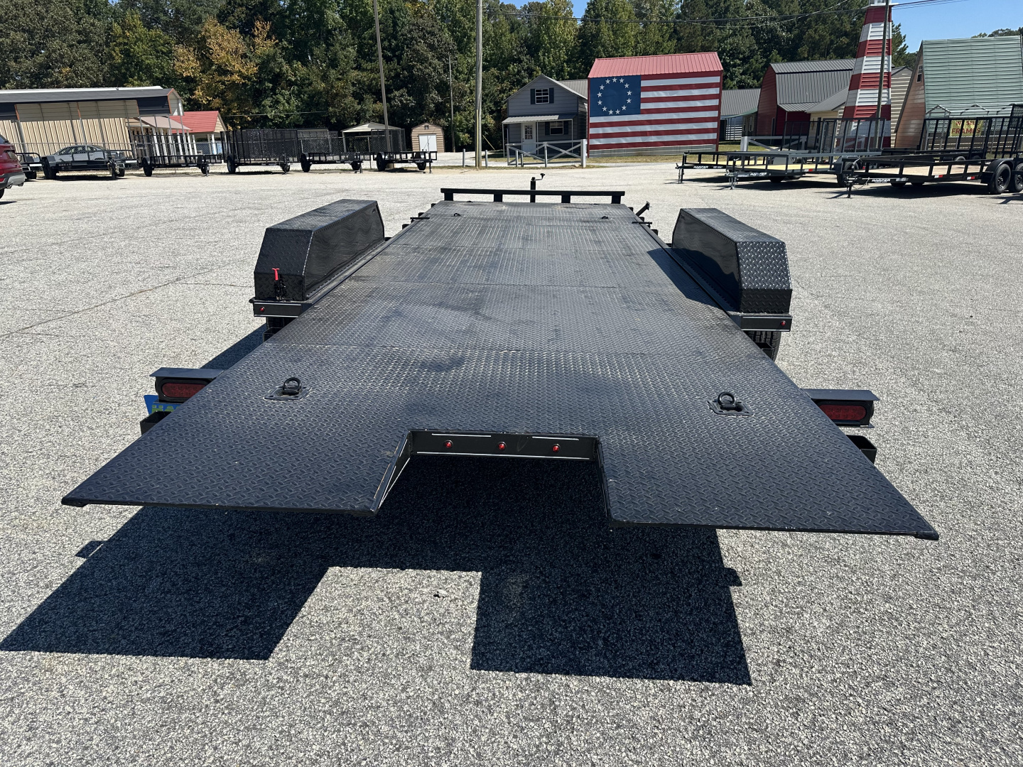 New 2025 22FT 10K MANUAL TILT STEEL FLOOR CAR HAULER WITH REMOVABLE/FOLD OVER FENDER