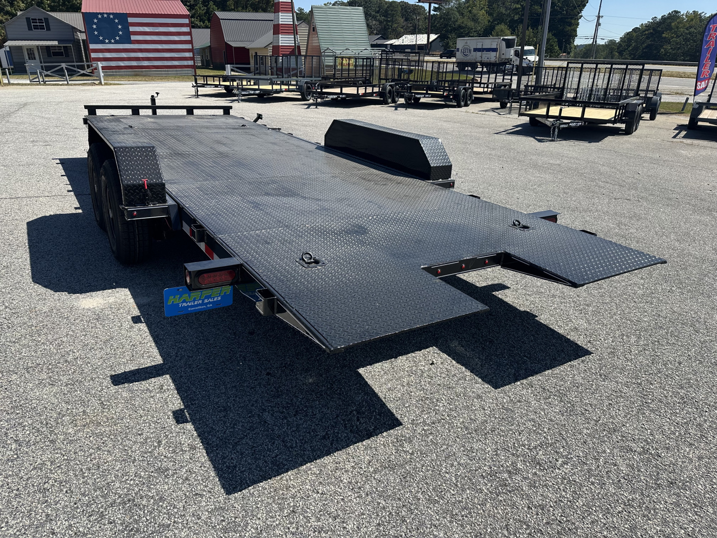 New 2025 22FT 10K MANUAL TILT STEEL FLOOR CAR HAULER WITH REMOVABLE/FOLD OVER FENDER