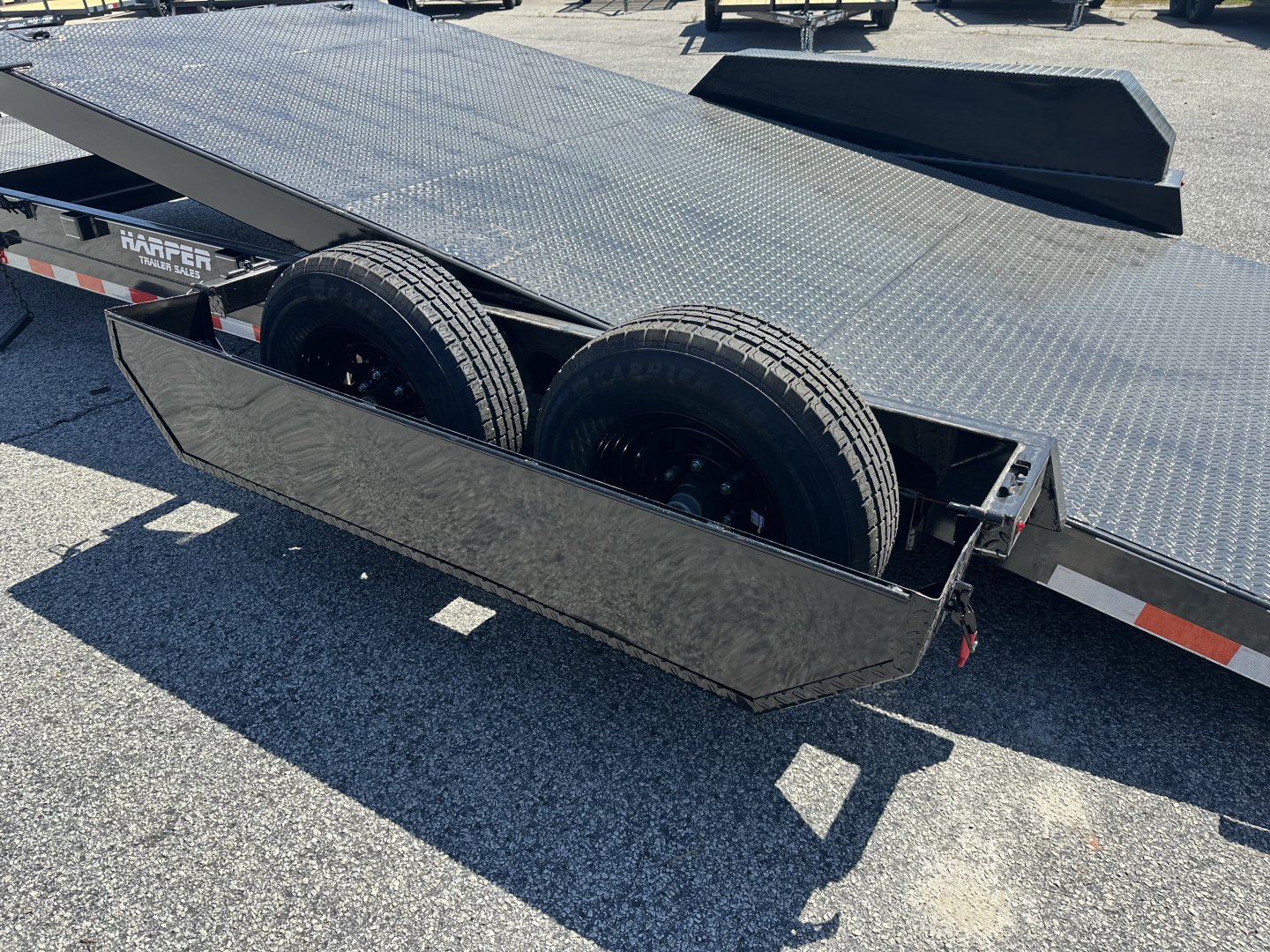 New 2025 22FT 10K MANUAL TILT STEEL FLOOR CAR HAULER WITH REMOVABLE/FOLD OVER FENDER