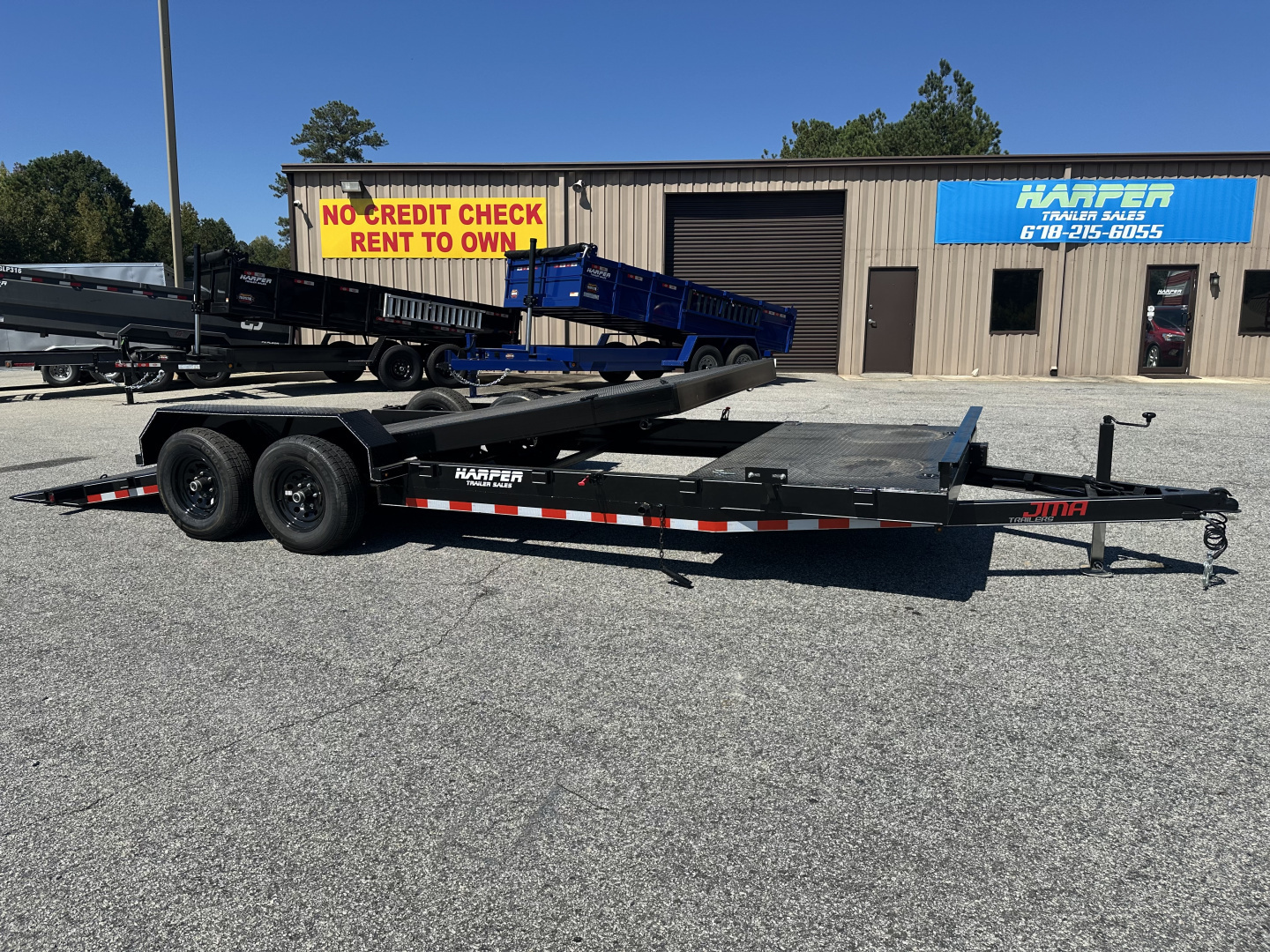 New 2025 22FT 10K MANUAL TILT STEEL FLOOR CAR HAULER WITH REMOVABLE/FOLD OVER FENDER