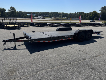 New 2025 22FT 10K MANUAL TILT STEEL FLOOR CAR HAULER WITH REMOVABLE/FOLD OVER FENDER