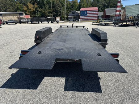 New 2025 22FT 10K MANUAL TILT STEEL FLOOR CAR HAULER WITH REMOVABLE/FOLD OVER FENDER