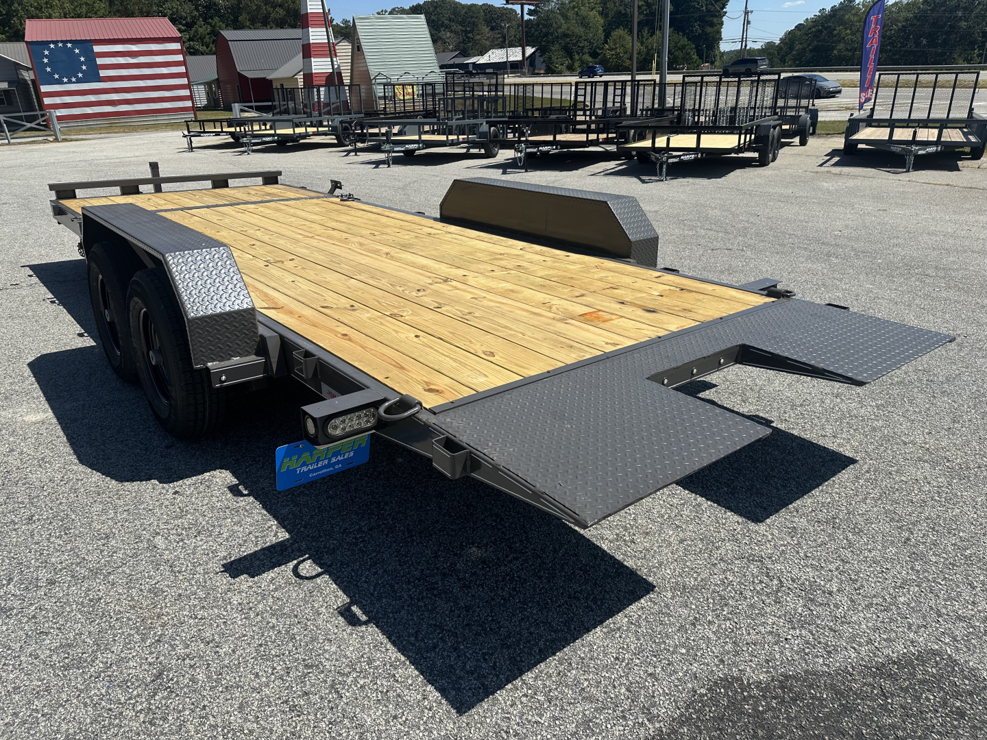 New 2025 20FT 10K MANUAL TILT FLOOR CAR HAULER