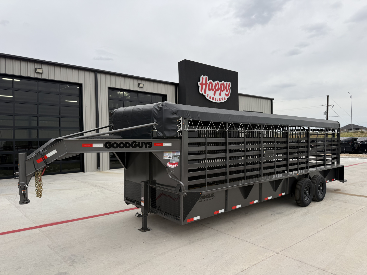 New 2026 Good Guys 6'8"x24' GN Bar Top Livestock Trailer - BTL