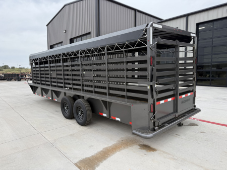 New 2026 Good Guys 6'8"x24' GN Bar Top Livestock Trailer - BTL