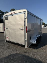 New 2026 Homesteader 7x14 Cargo Trailer - RAMP Door - SILVER