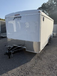 New 2026 Homesteader 8x16 - WHITE - SWING DOORS - 5.2K AXLES - POLYCOR UPG.