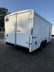 New 2026 Homesteader 8x16 - WHITE - SWING DOORS - 5.2K AXLES - POLYCOR UPG.