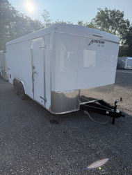 New 2026 Homesteader 8x16 - WHITE - SWING DOORS - 5.2K AXLES - POLYCOR UPG.