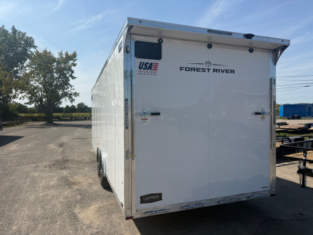 New 2026 Lightning 8.5 x 24 Enclosed All Aluminum Car Hauler with Ramp 10K GVW 7ft Interior Height