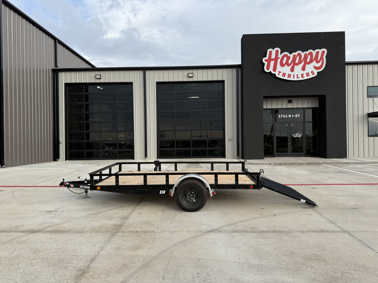 New 2026 PJ 77"x12' Single Axle Utility Trailer - U7