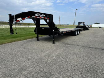New 2026 Delta Mfg 28'x8'6" 210GN Flatbed Trailer